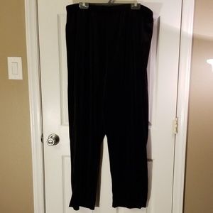 Velour Pants. Black, Sz3X by Sport Savvy